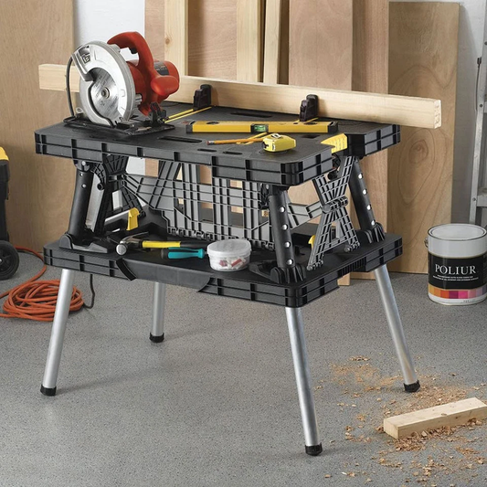 Folding Portable Workbench Sawhorse *COMES WITH 2 CLAMPS