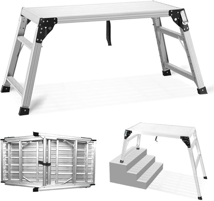 Multifunctional & Adjustable Work Platform with Wheels
