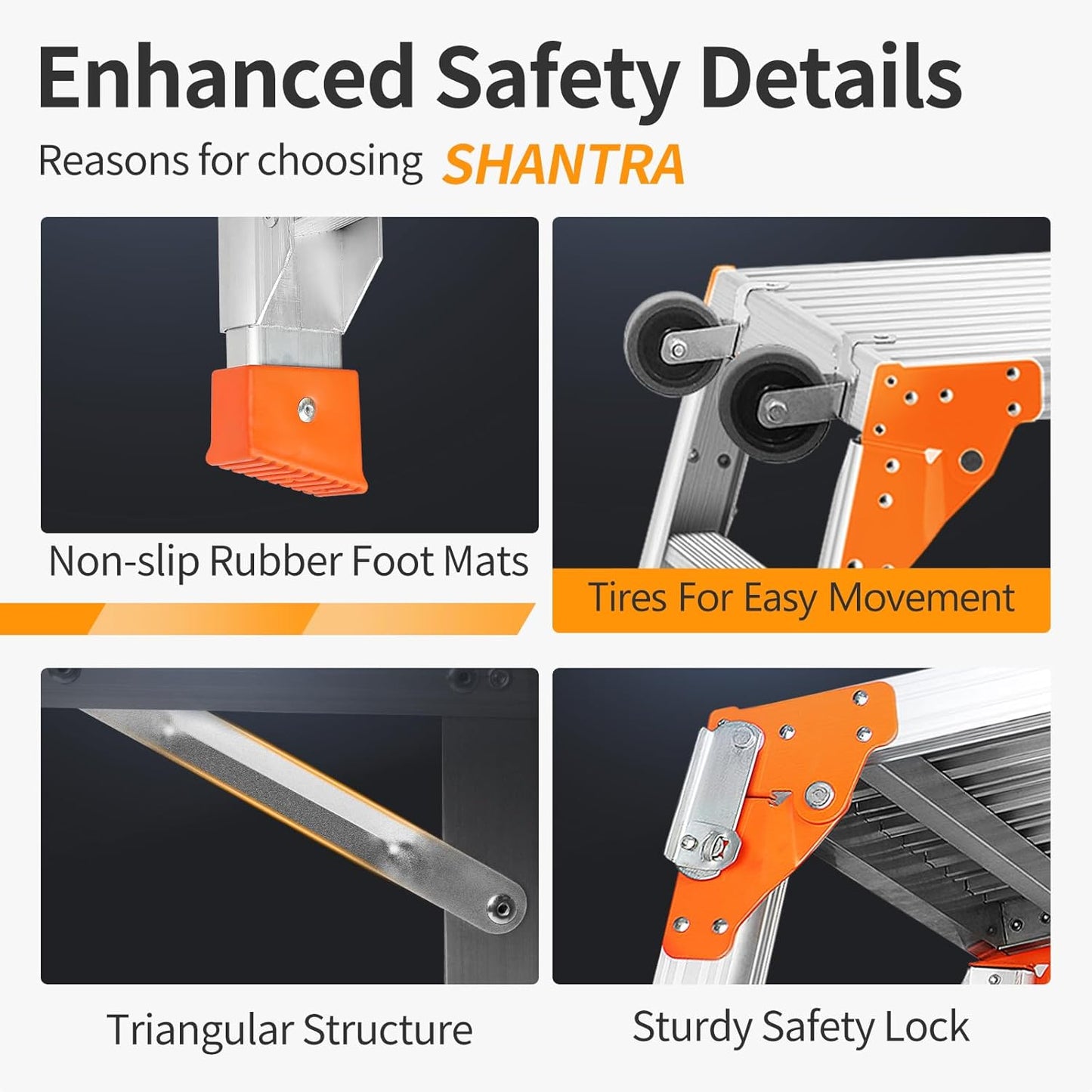 Multifunctional & Adjustable Work Platform with Wheels