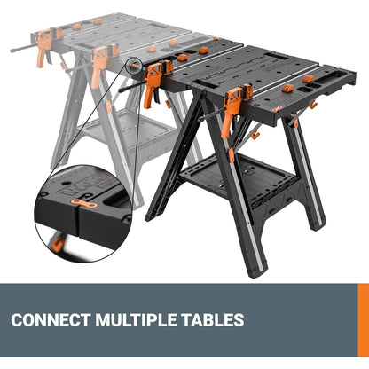 Worx Pegasus 2-in-1 Folding Work Table & Sawhorse