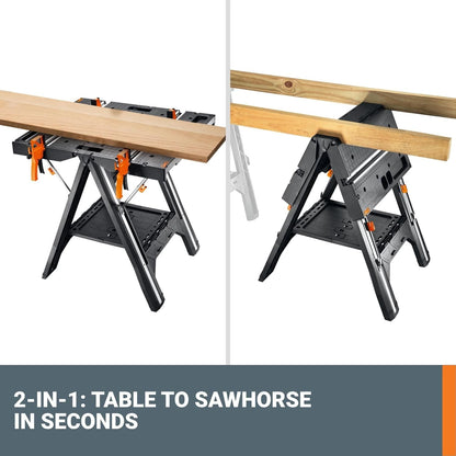 Worx Pegasus 2-in-1 Folding Work Table & Sawhorse
