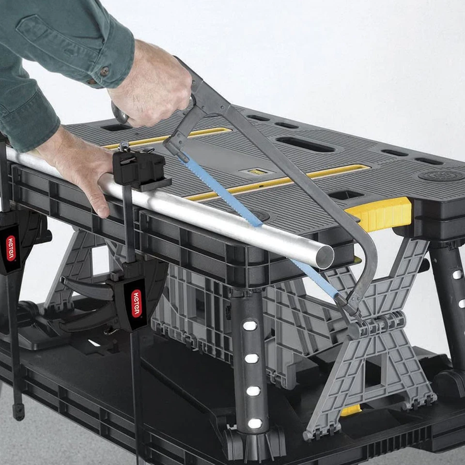 Folding Portable Workbench Sawhorse *COMES WITH 2 CLAMPS