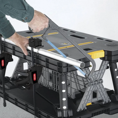 Folding Portable Workbench Sawhorse *COMES WITH 2 CLAMPS