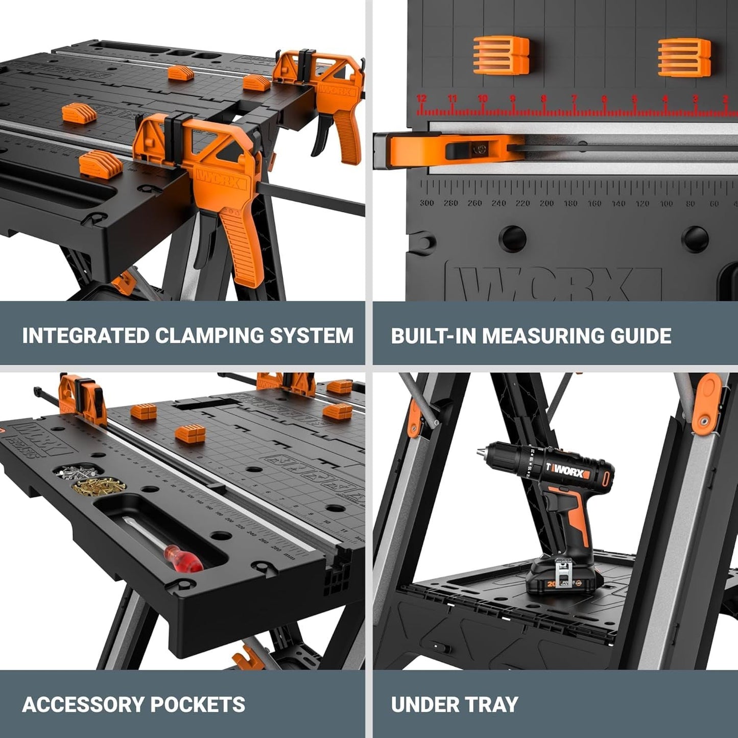 Worx Pegasus 2-in-1 Folding Work Table & Sawhorse
