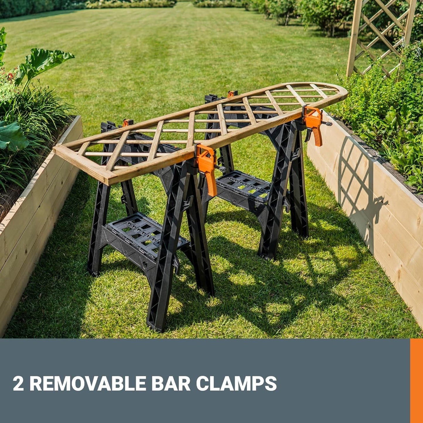 Clamping Sawhorses with Bar Clamps