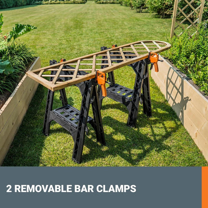 Clamping Sawhorses with Bar Clamps