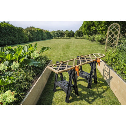 Clamping Sawhorses with Bar Clamps